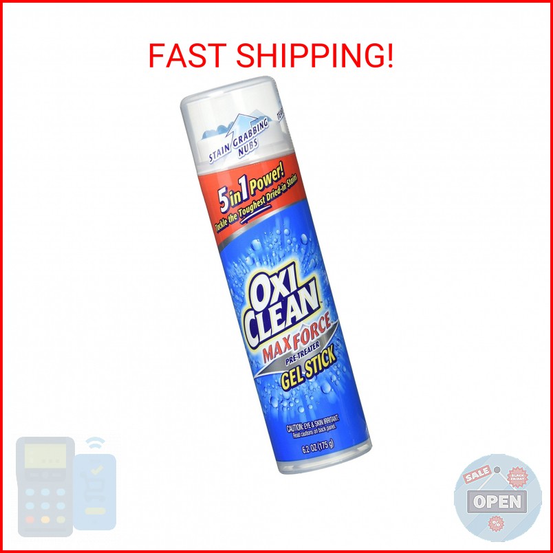 OxiClean Max Force Gel Stain Remover Stick, 6.2 Ounce (Pack of 2)