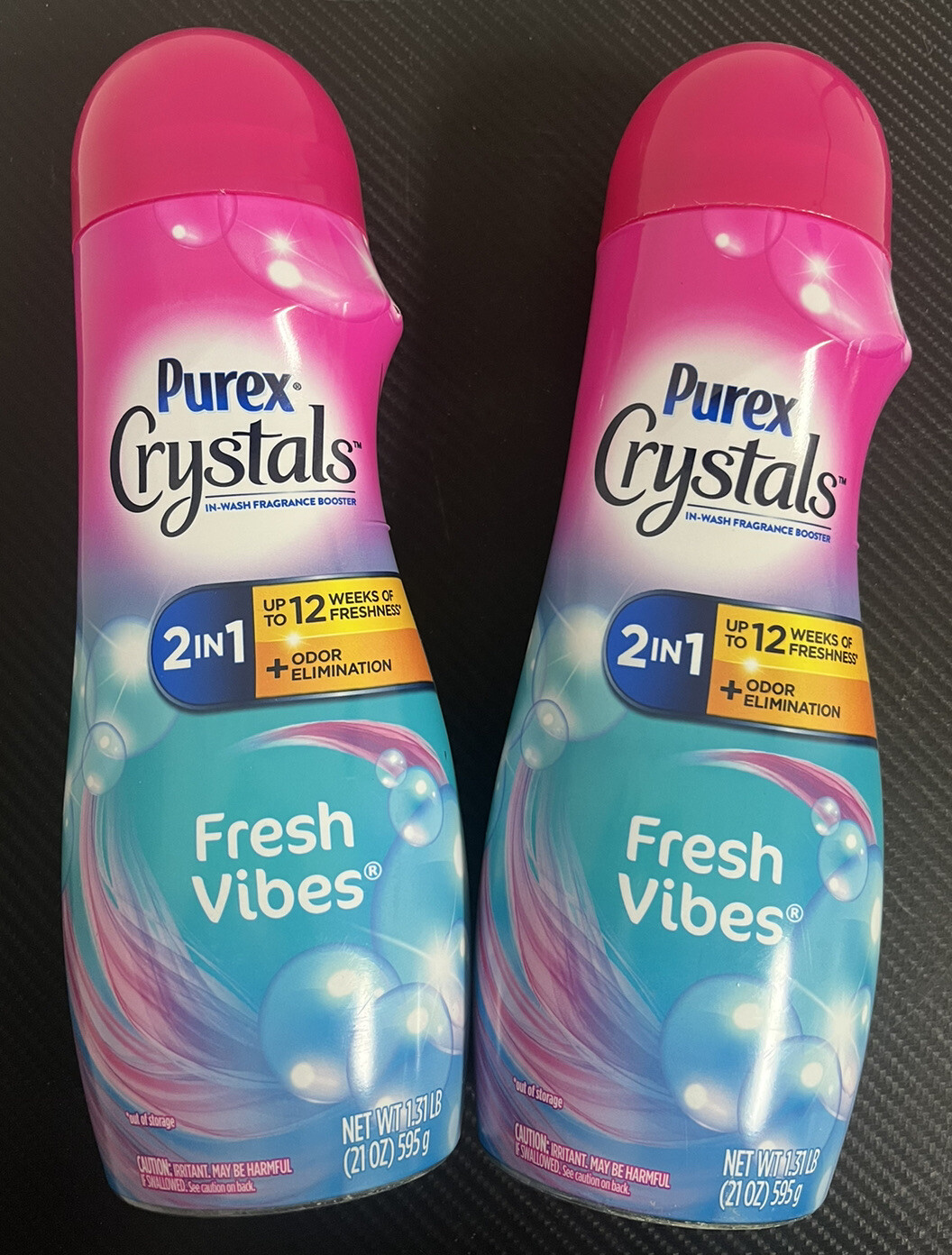2-Pack Purex Crystals 2in1 in-Wash Fragrance and Scent Booster, Fresh Vibes 21oz