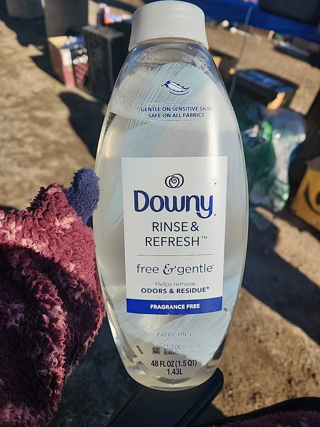 Downy Rinse and Refresh Fabric Softener 48 Fl Oz Odor Remover Fragrance Free