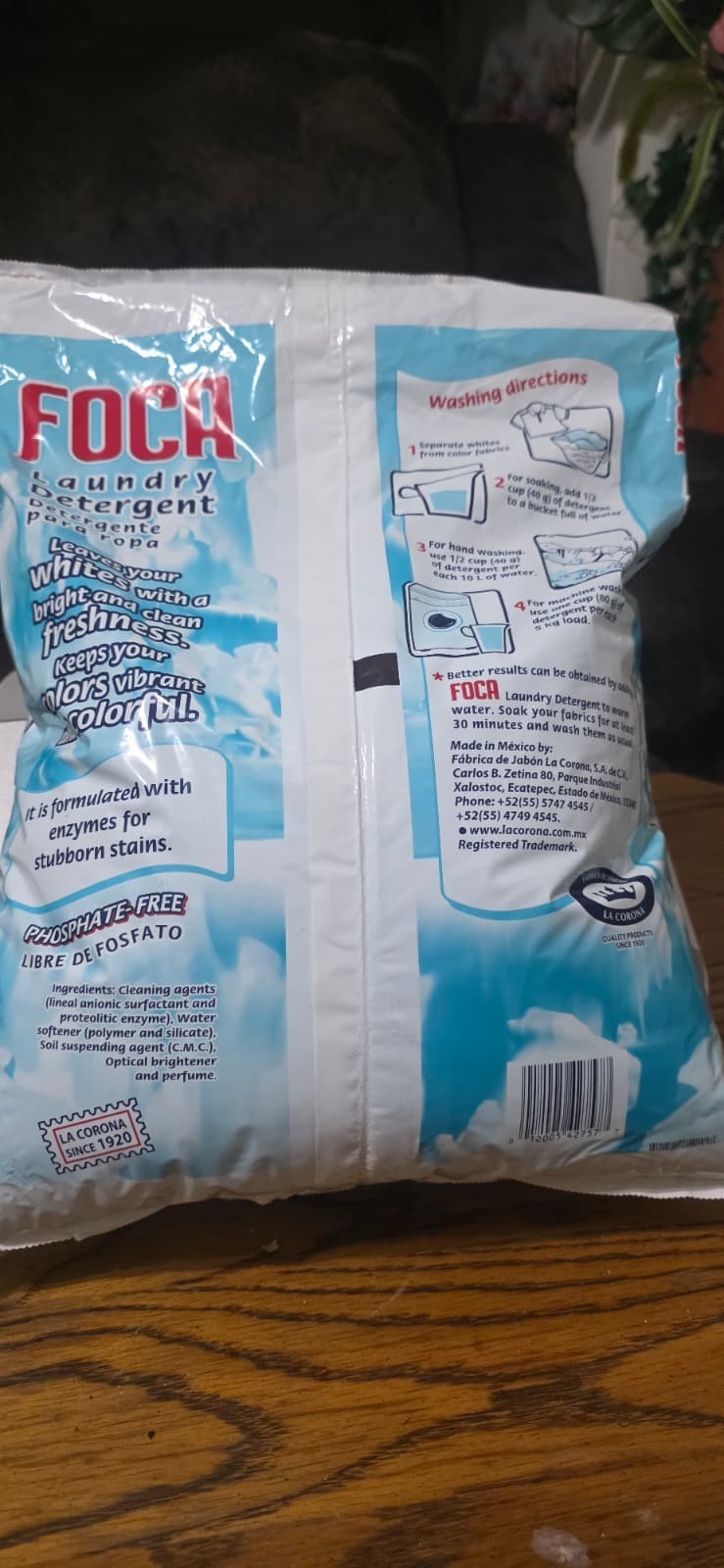 (3 Pack) Foca Laundry Detergent – 70.54 oz Powder, Biodegradable, Phosphate-Free