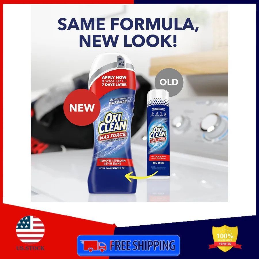 OxiClean Max Force Laundry Stain Remover Gel Stick 6.2 oz Color Safe Pretreater