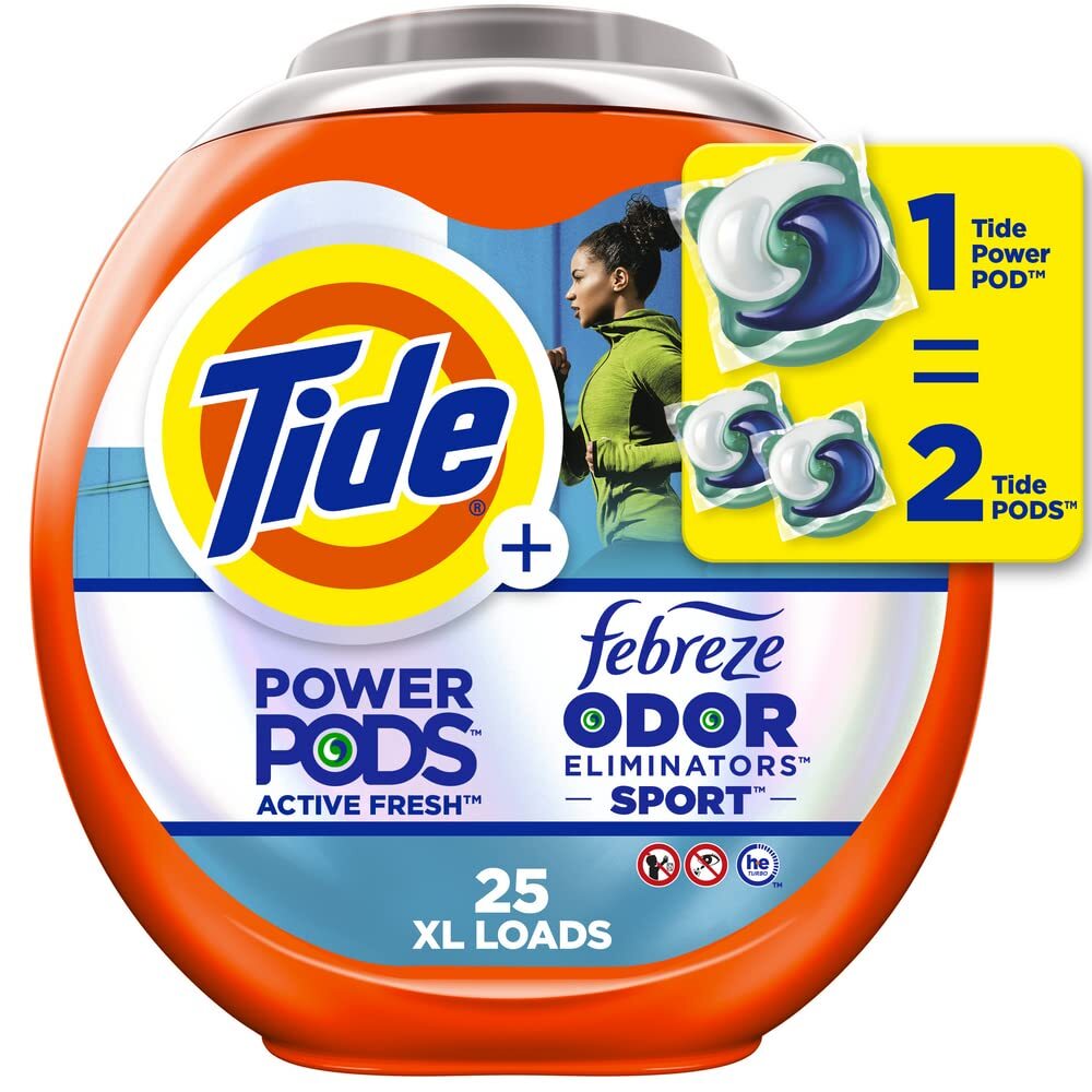 Tide Power Pods Febreze Odor Eliminators 25 Count Tough Stain Fighter