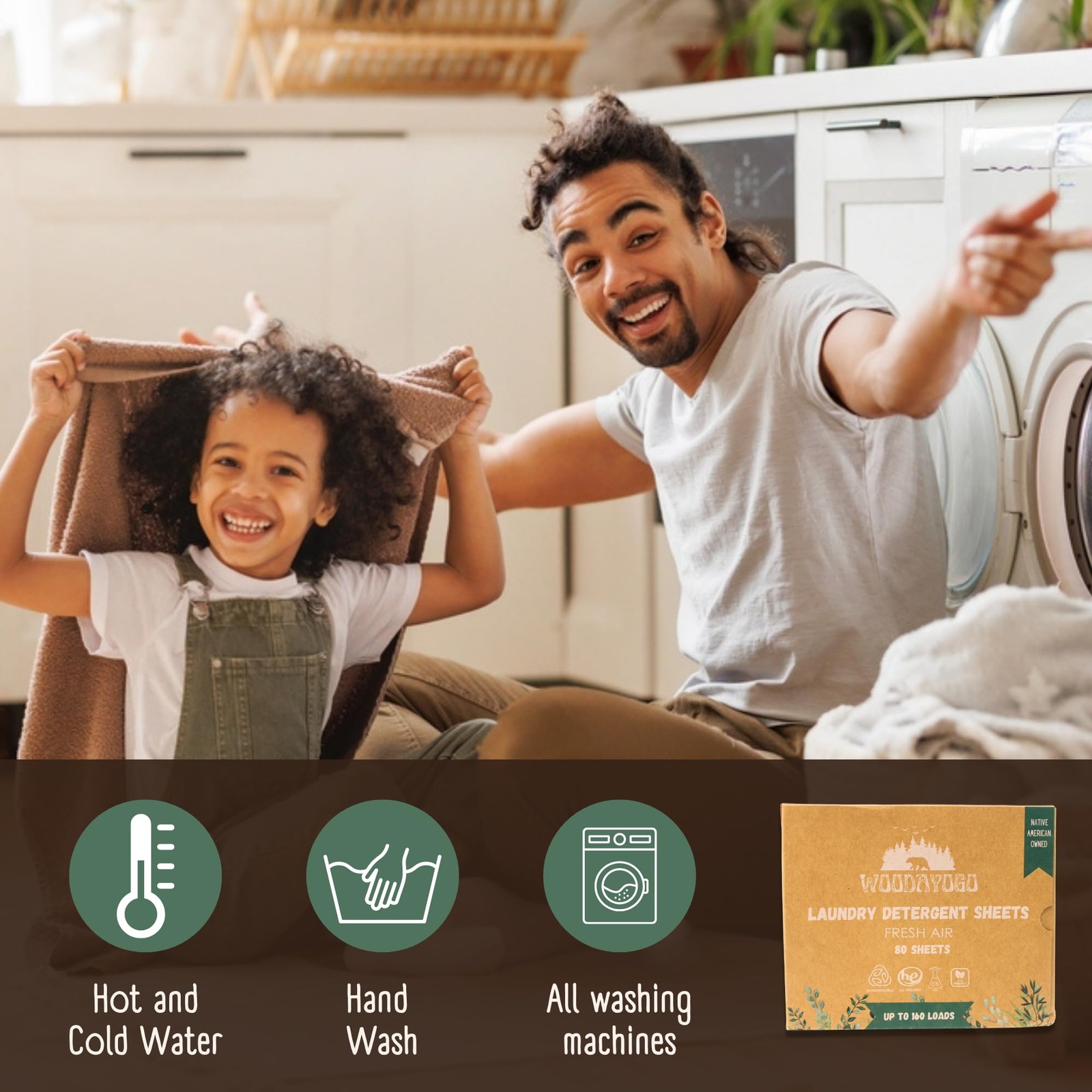 Laundry Detergent Sheets – Eco-Friendly, Hypoallergenic, Plant-Based Detergen…