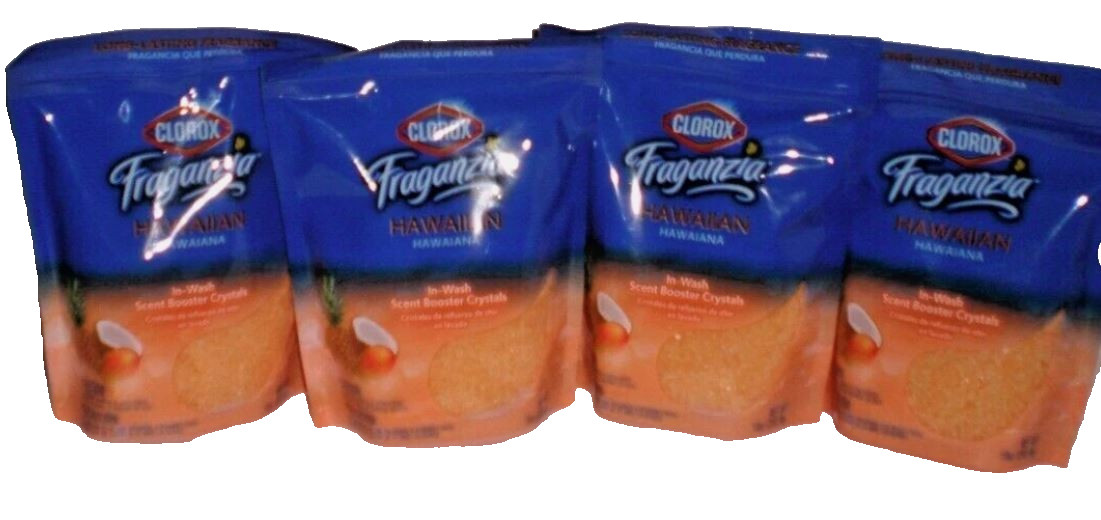 Lot Of 4 Bags 10oz Clorox Fraganzia Hawaiian In Wash Scent Booster Crystals