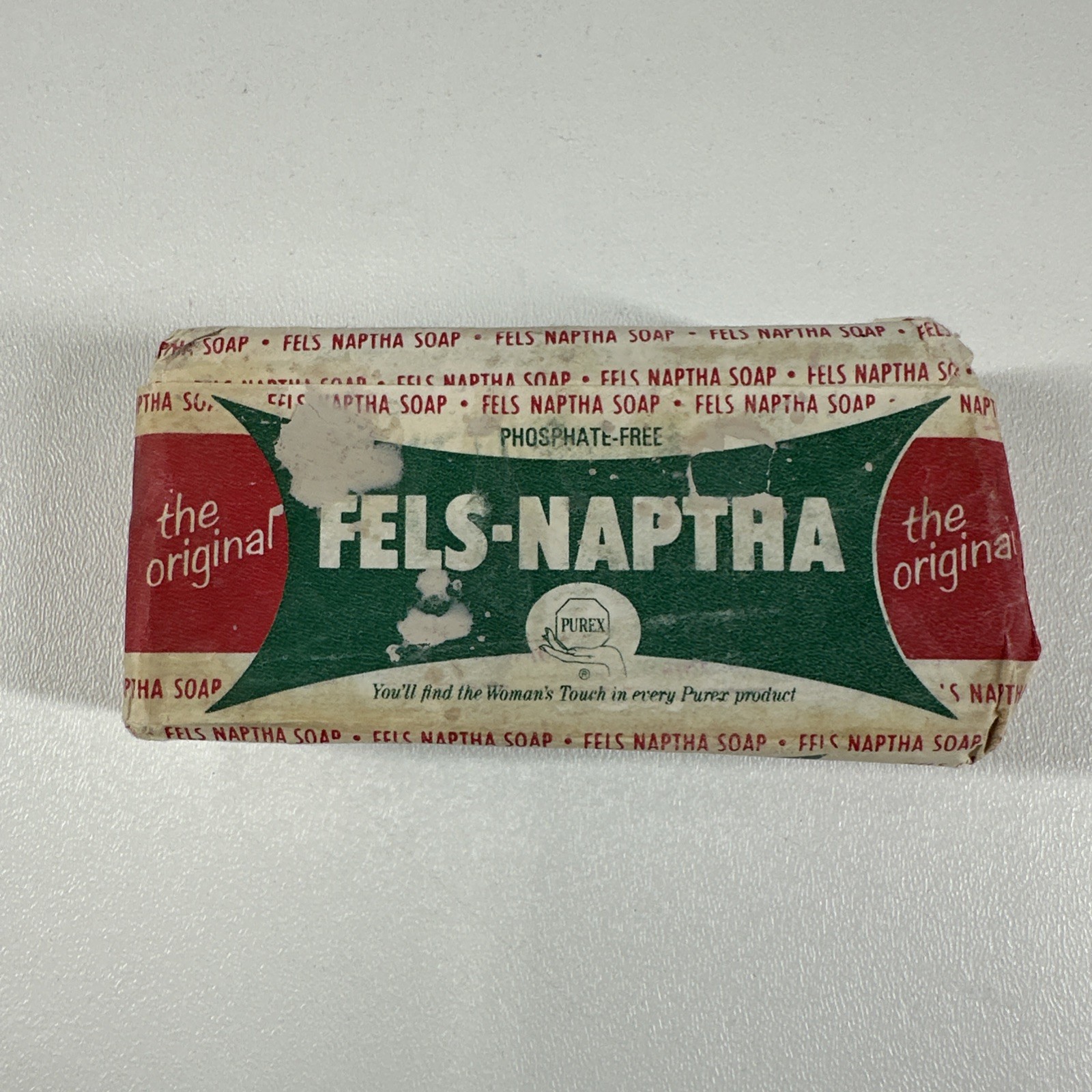 Fels Naptha Heavy Duty Laundry Bar Soap 6.5 oz Vintage Original Sealed Purex USA