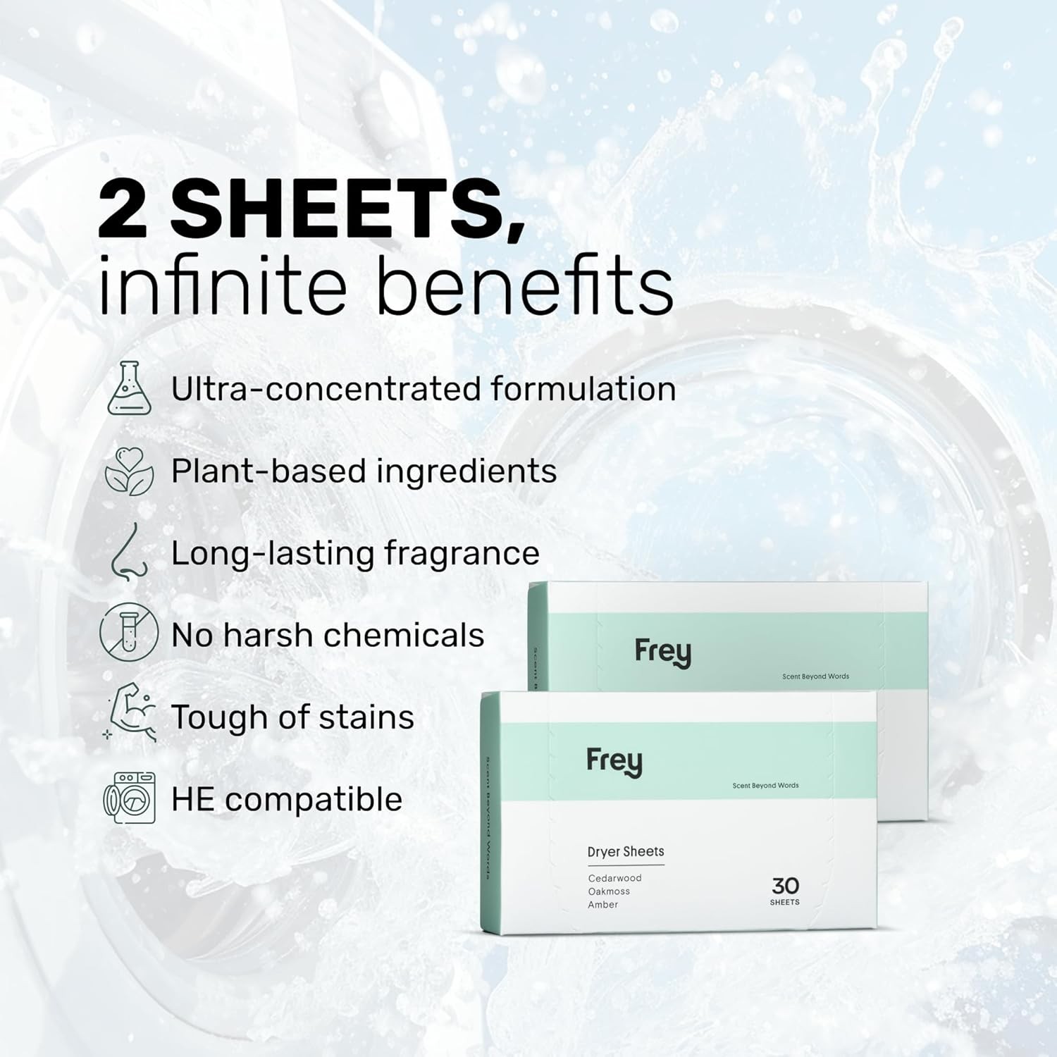 Eco Friendly Fabric Softener for Static Control Naturally Scented Dryer Sheets
