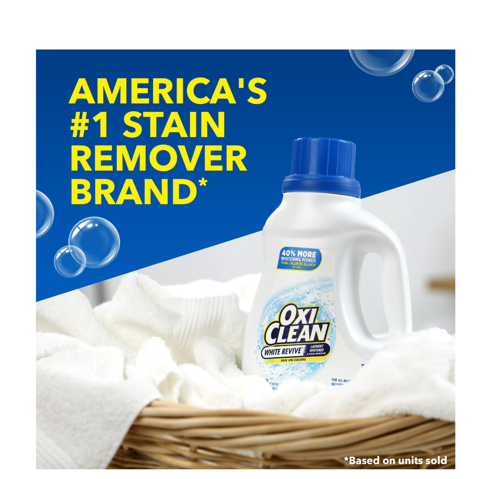 OxiClean White Revive Laundry Whitener and Laundry Stain Remover Liquid, 66 fl o