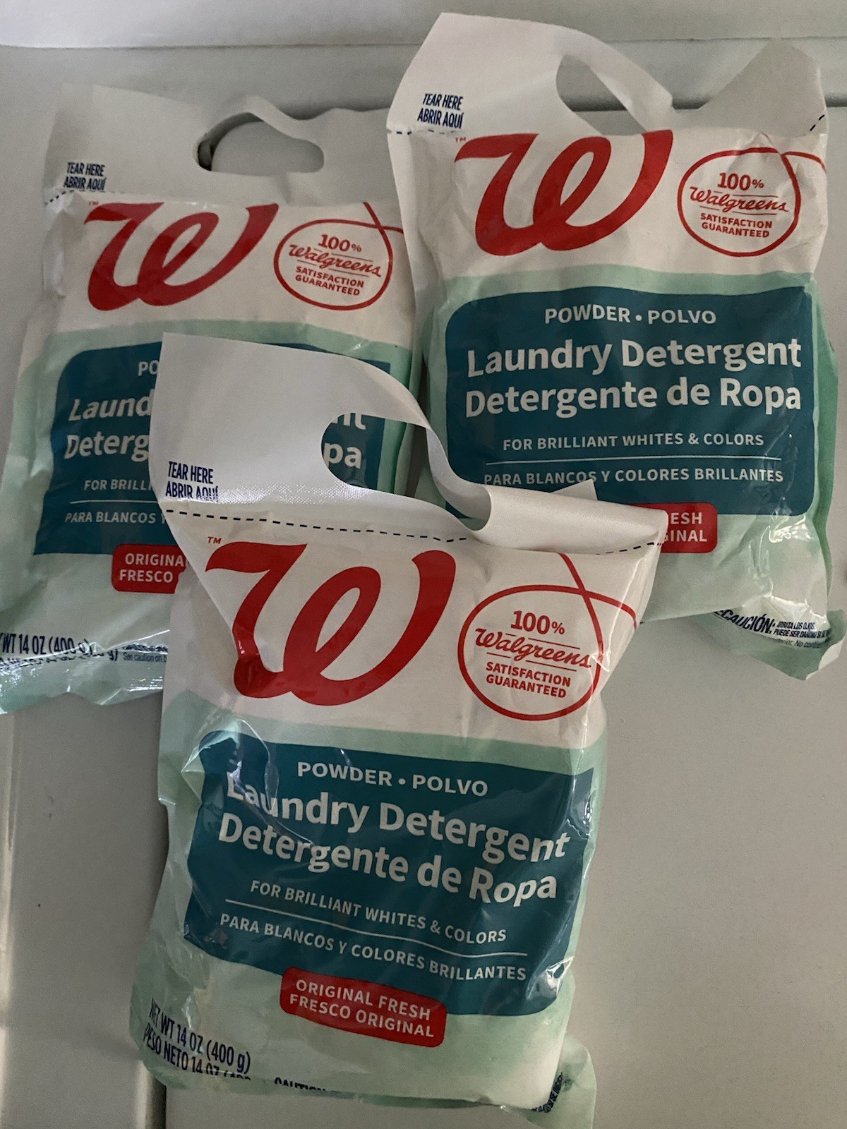 Walgreens W Powder Laundry Detergent Original Fresh 14 oz 3 Pack