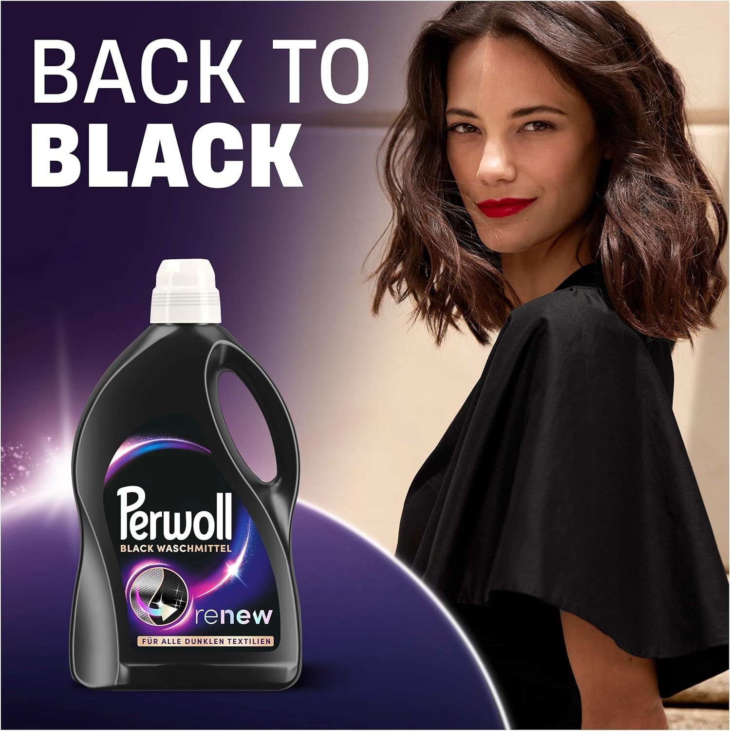 Black Detergent 1 x 27 Wash Loads Mild Detergent Gently Cleans & Renews Dark
