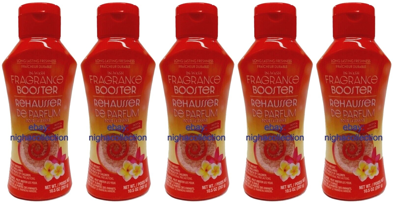 ( LOT 5 ) In-Wash Fragrance Booster Rehausseur, Tropical Scent New 10.5 oz Ea