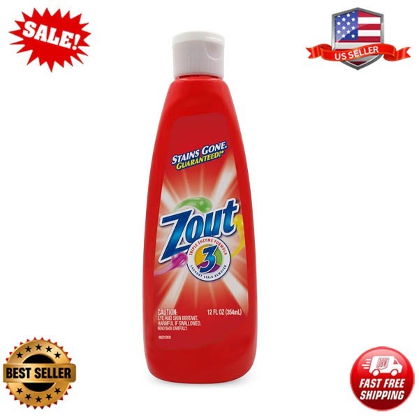 Zout Laundry Stain Remover, Triple Enzyme 12 Fl Oz (Pack of 1), No Color