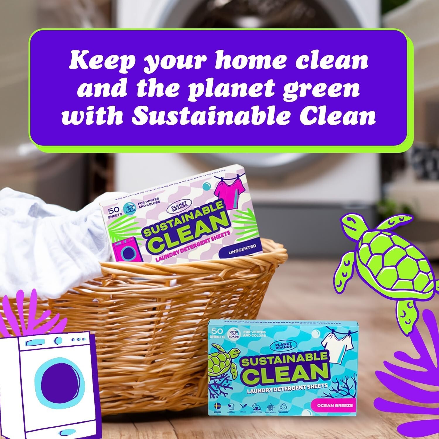 Laundry Detergent Sheets – Made in Sweden, Up to 100 loads 50 Sheets, Sustainabl