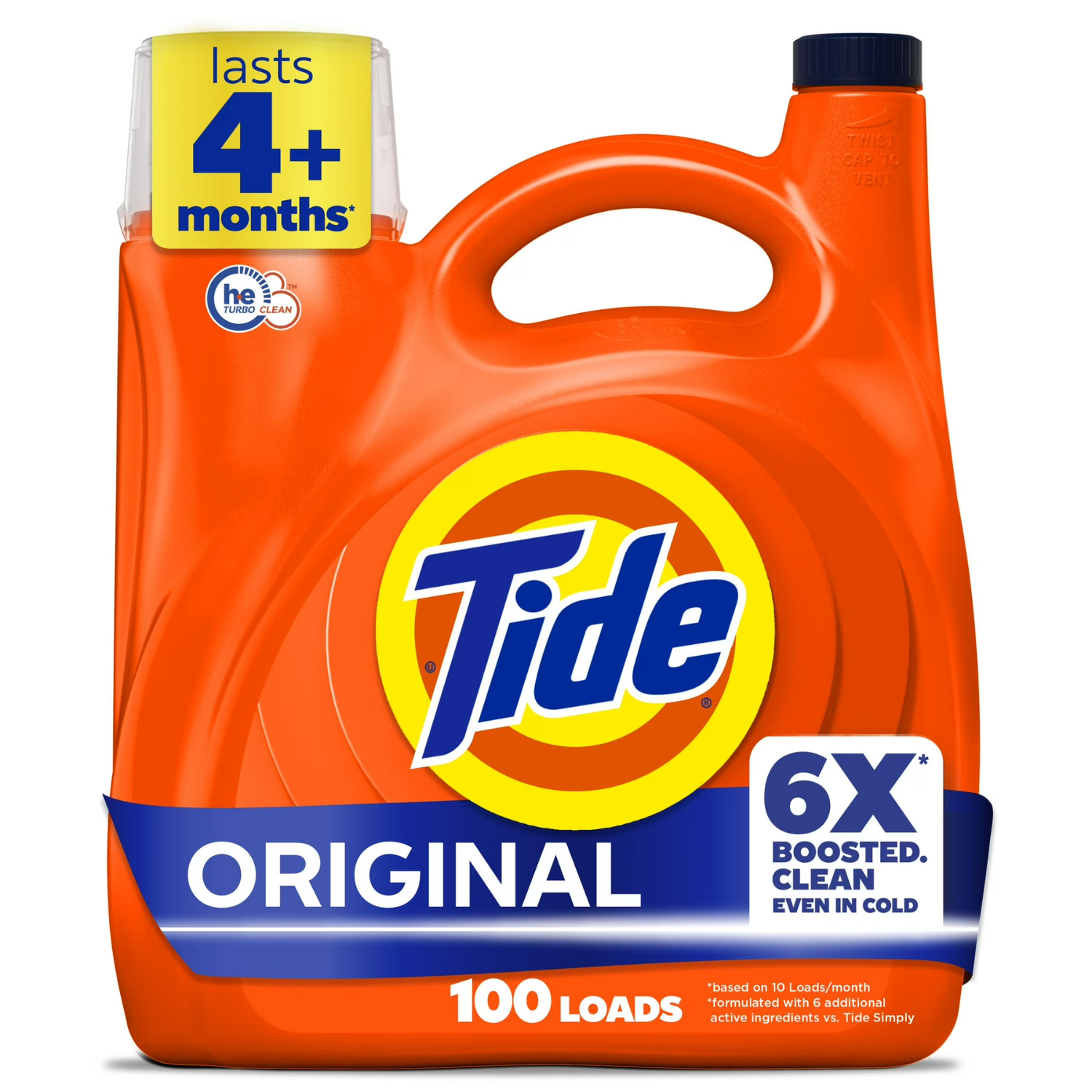 Tide Liquid Laundry Detergent Original Scent HE Compatible 132 fl oz, 100 Loads
