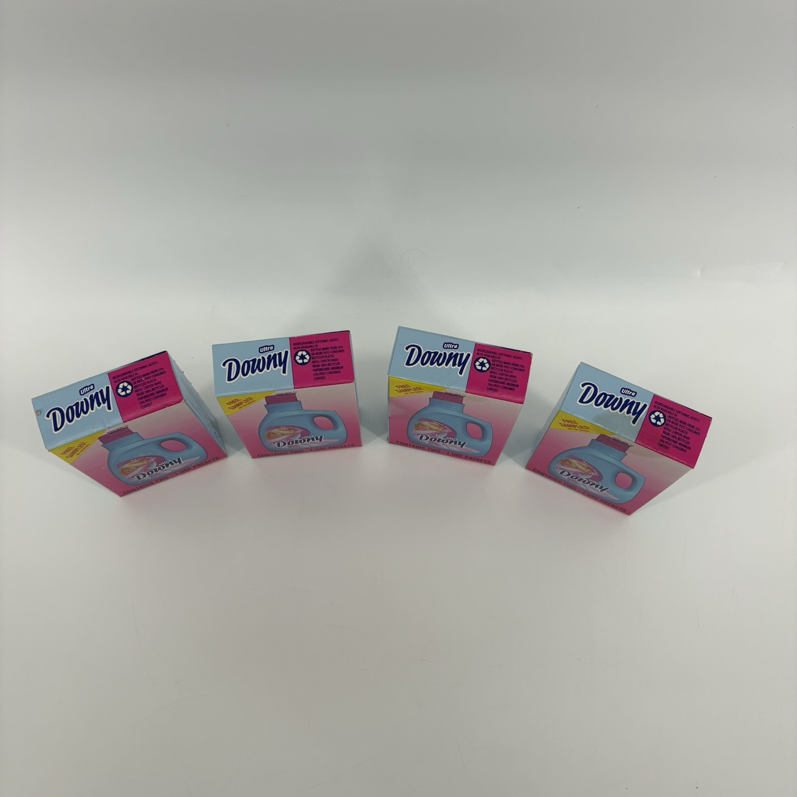 4x Packs Ultra Downy Fabric Softener Packets Sample Vintage 1995 P&G April Fresh