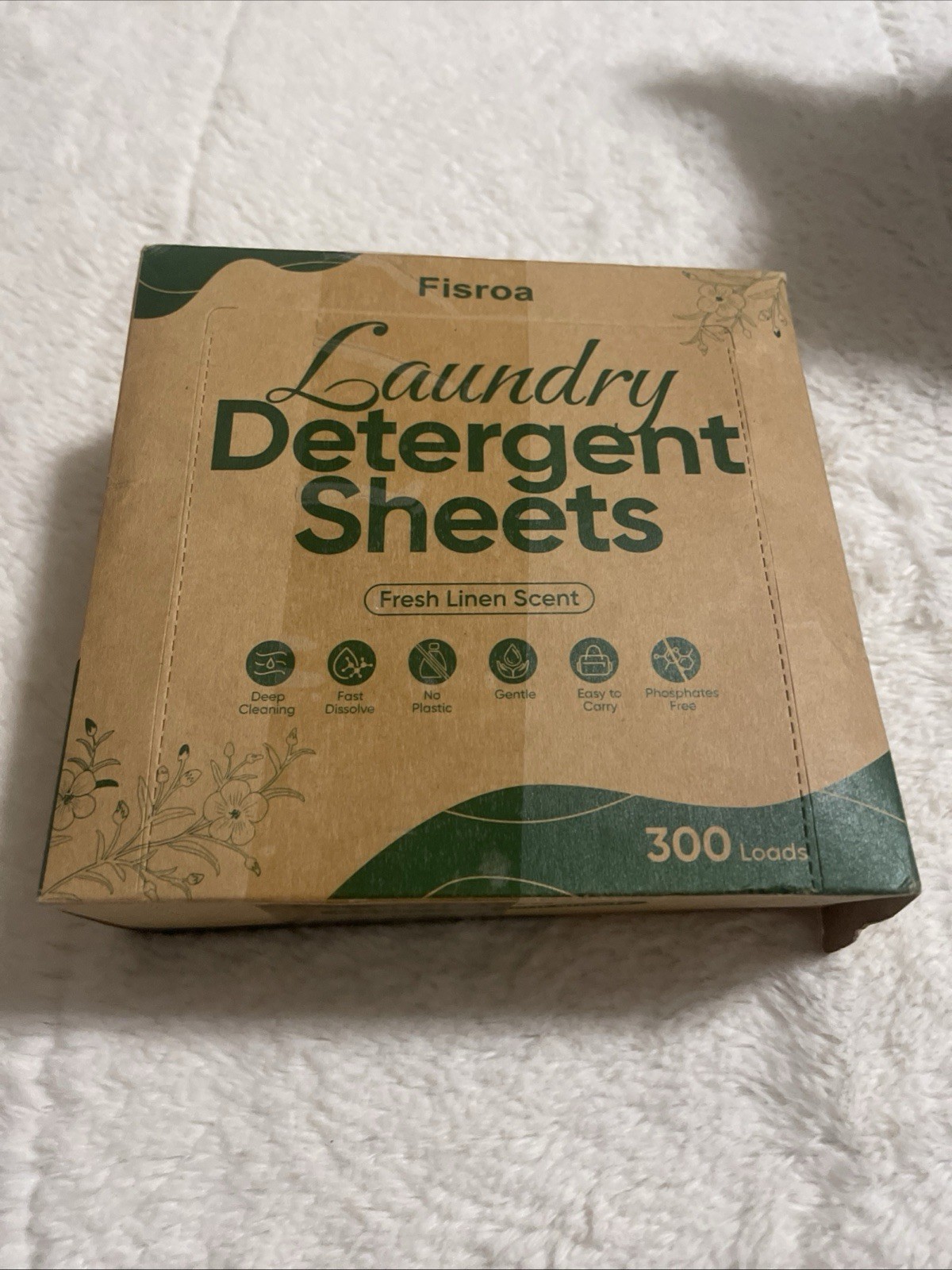 sheets laundry detergent loads travel 300 eco-friendly fisroa fresh Linen scent