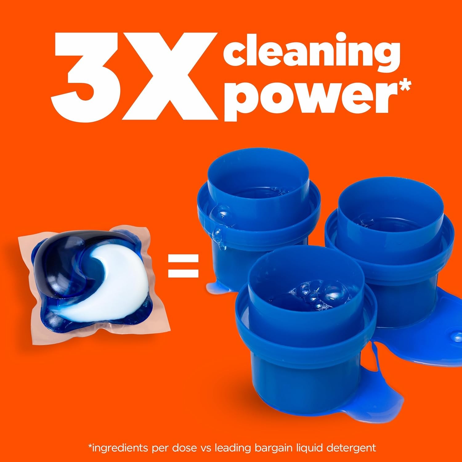 PODS 3-in-1 Laundry Detergent Pacs, 42 Count, Stain Remover & Odor Fighter