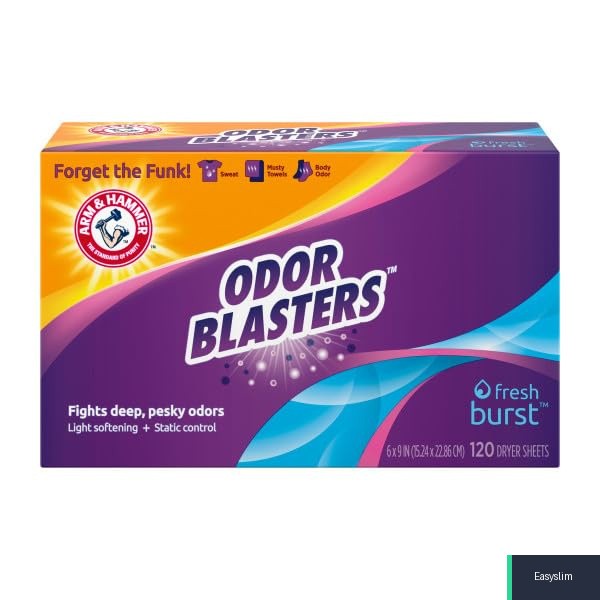 Dryer Sheets Fresh Burst Scent 120 Count Odor Control Softening Static