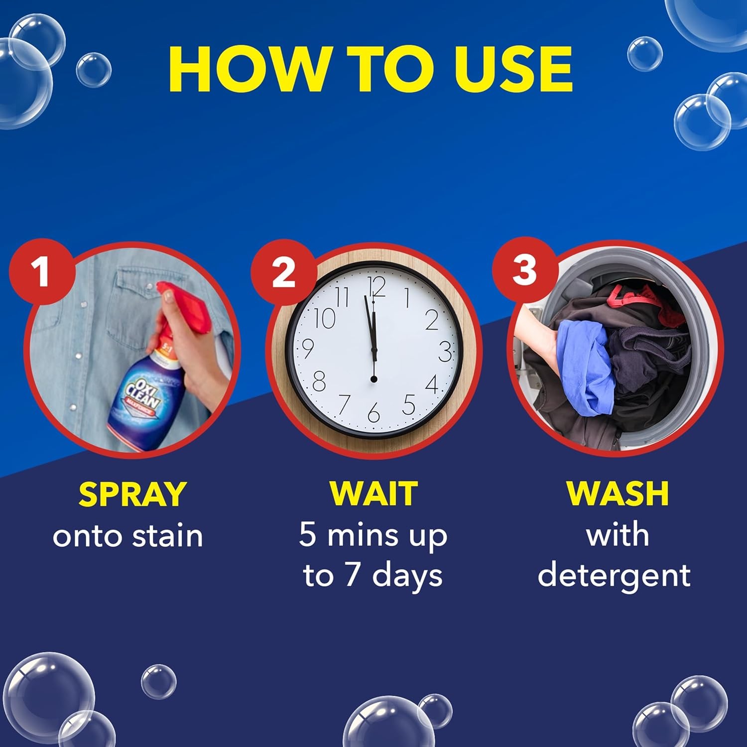 OxiClean Max Force Laundry Stain Remover Spray, 12 Fl. Oz, 3-Pack​