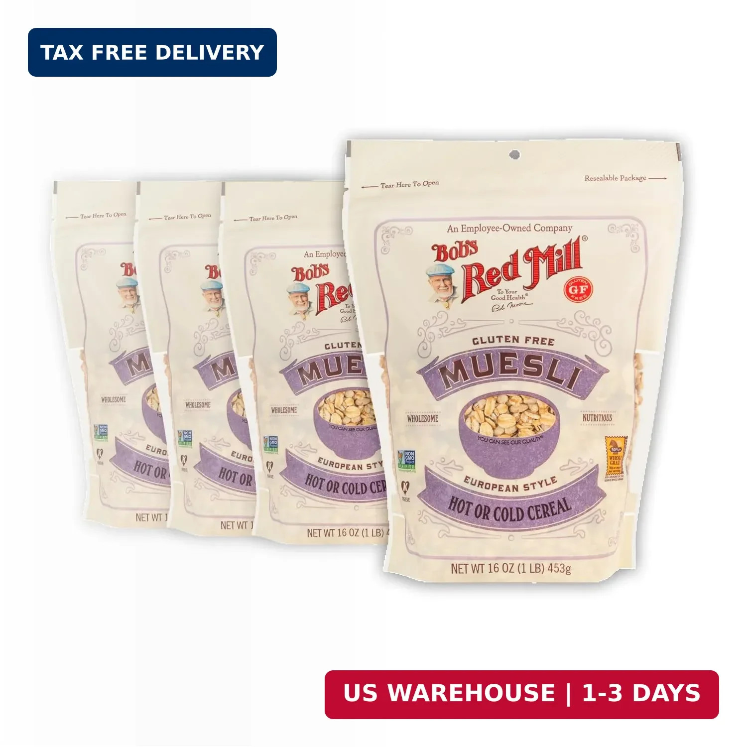 Bob’s Red Mill Gluten Free Muesli, 16oz (Pack of 4) – Gluten Free, Non GMO, Kosh