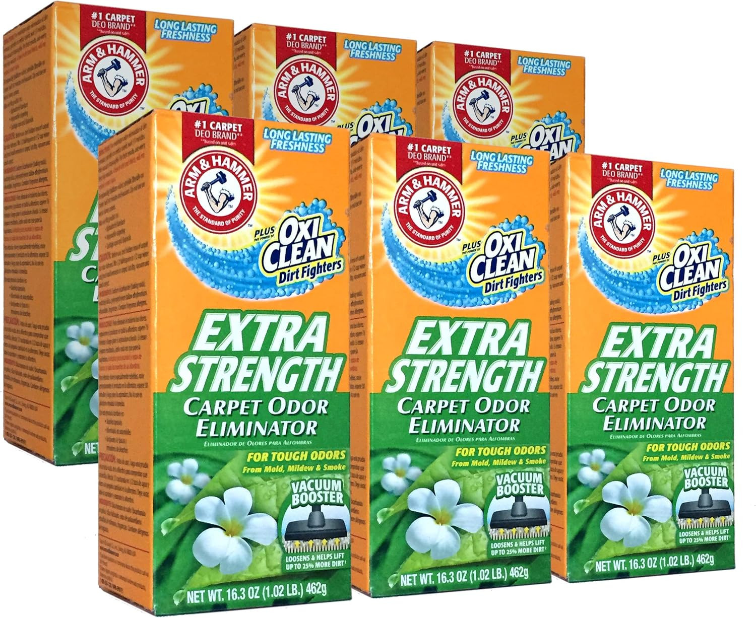 Arm & Hammer Extra Strength Carpet Deodorizer Odor Eliminator 16.3 oz (6 Pack)
