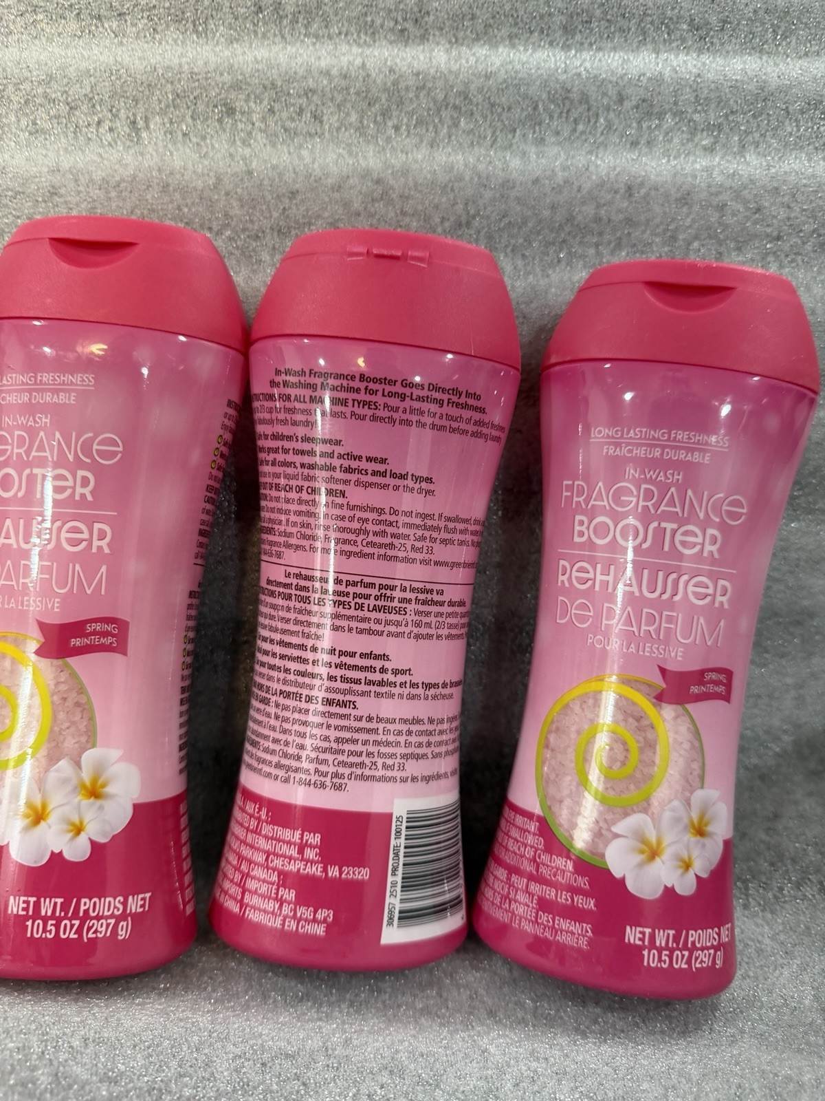 3 Pack In-Wash Fragrance Booster Granules Spring Scent 10.5 oz Laundry Booster