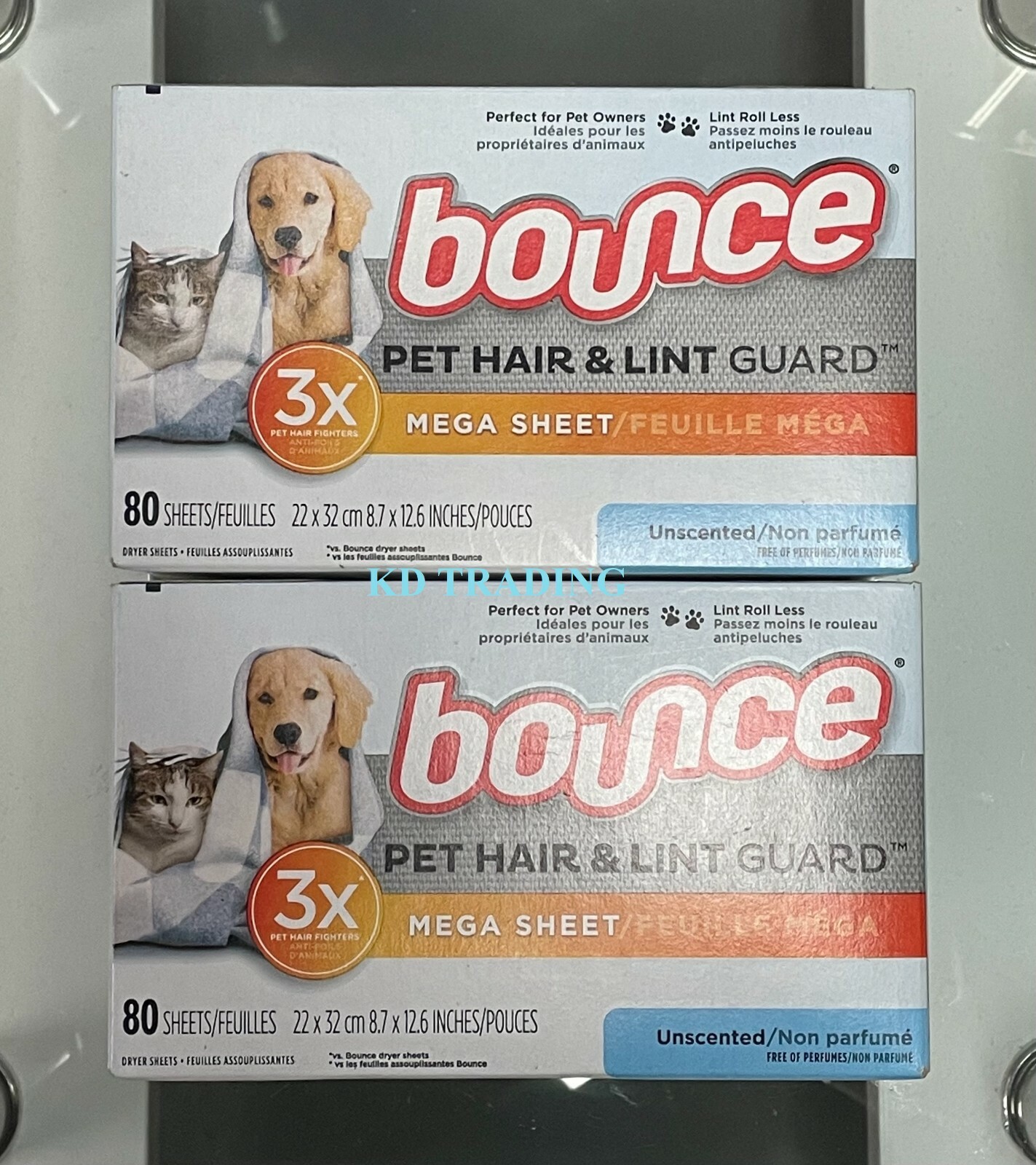 bounce Pet Hair & Lint Guard MEGA DRYER SHEET 3X Hair Fighter Unscented 160ct