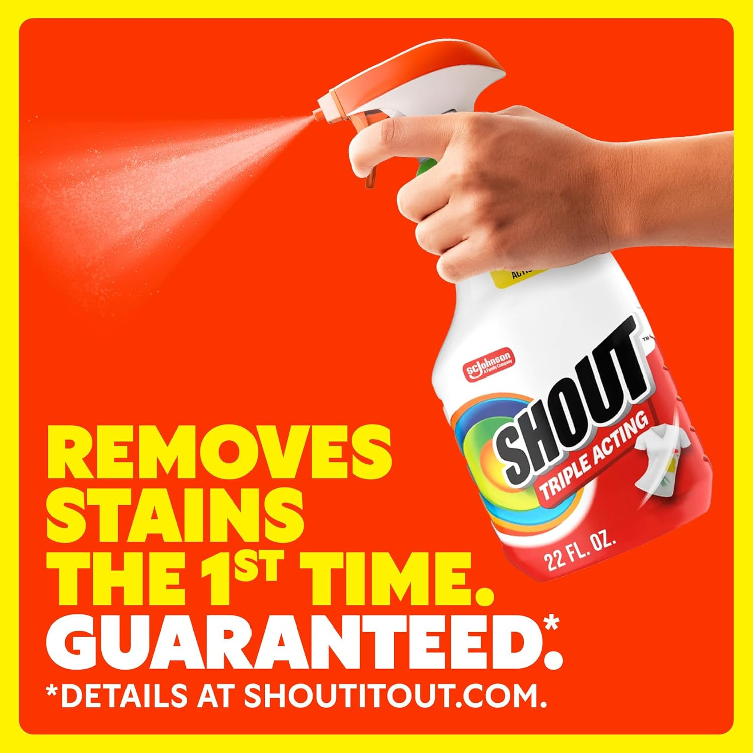 Active Enzyme Laundry Stain Remover Prewash Spray 22 Oz Triple Action Formula