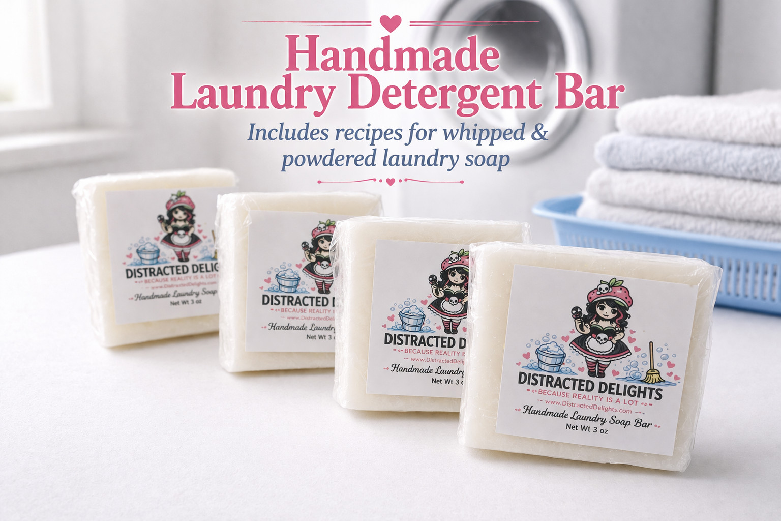 Handmade Laundry Detergent Bar w/ Recipes DIY Powdered Whipped Soap