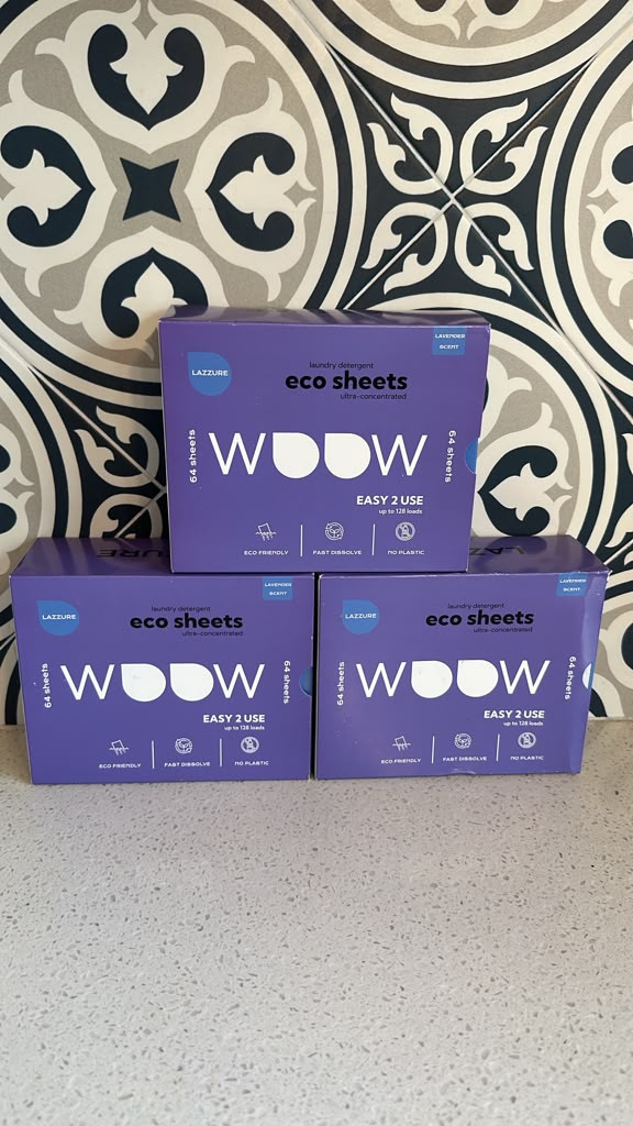 Lazzure Eco-Friendly Laundry Detergent Sheets 3 pack New fast shipping
