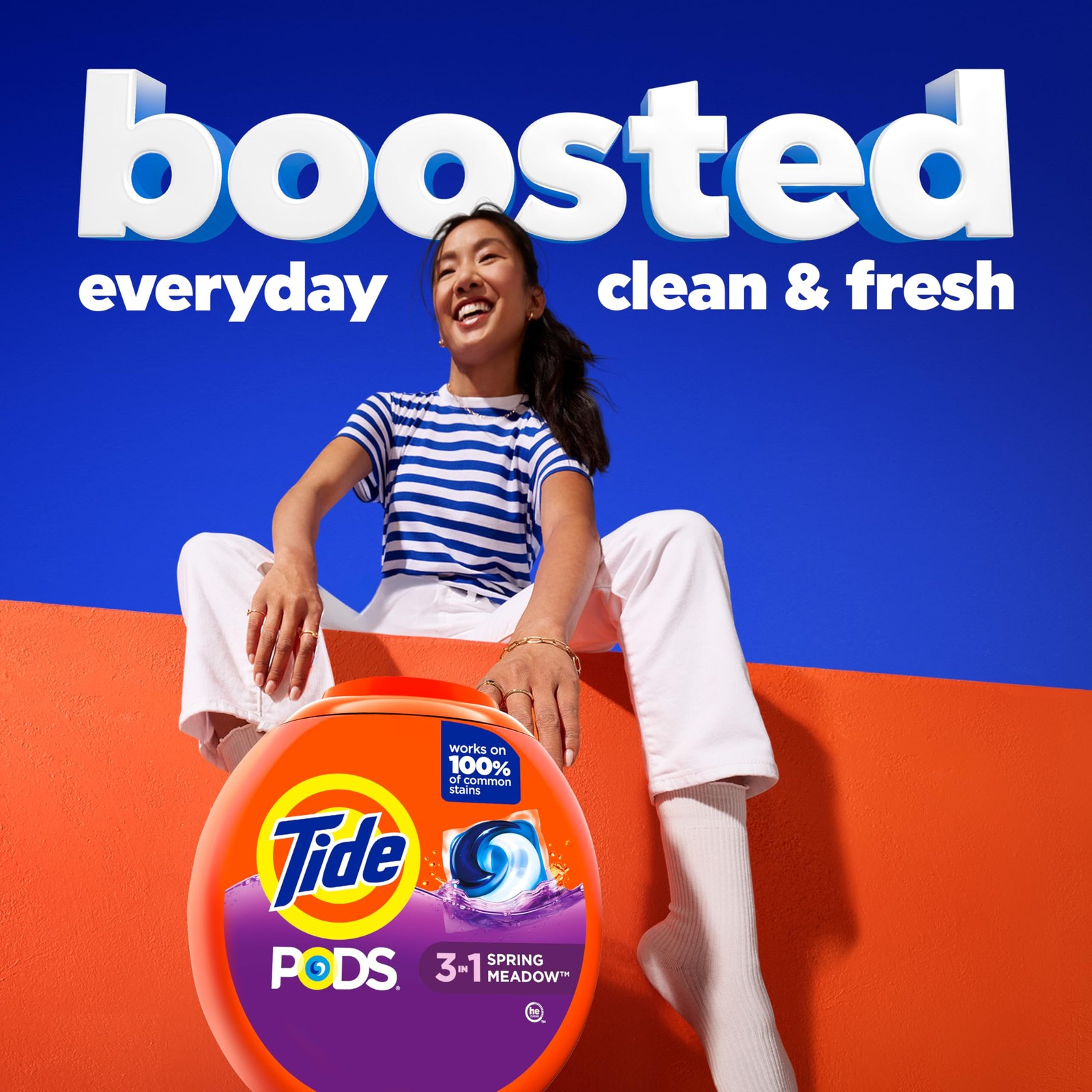 Tide PODS laundry detergent pacs, 3-in-1 Stain Remover, Odor Fighter, Color Prot