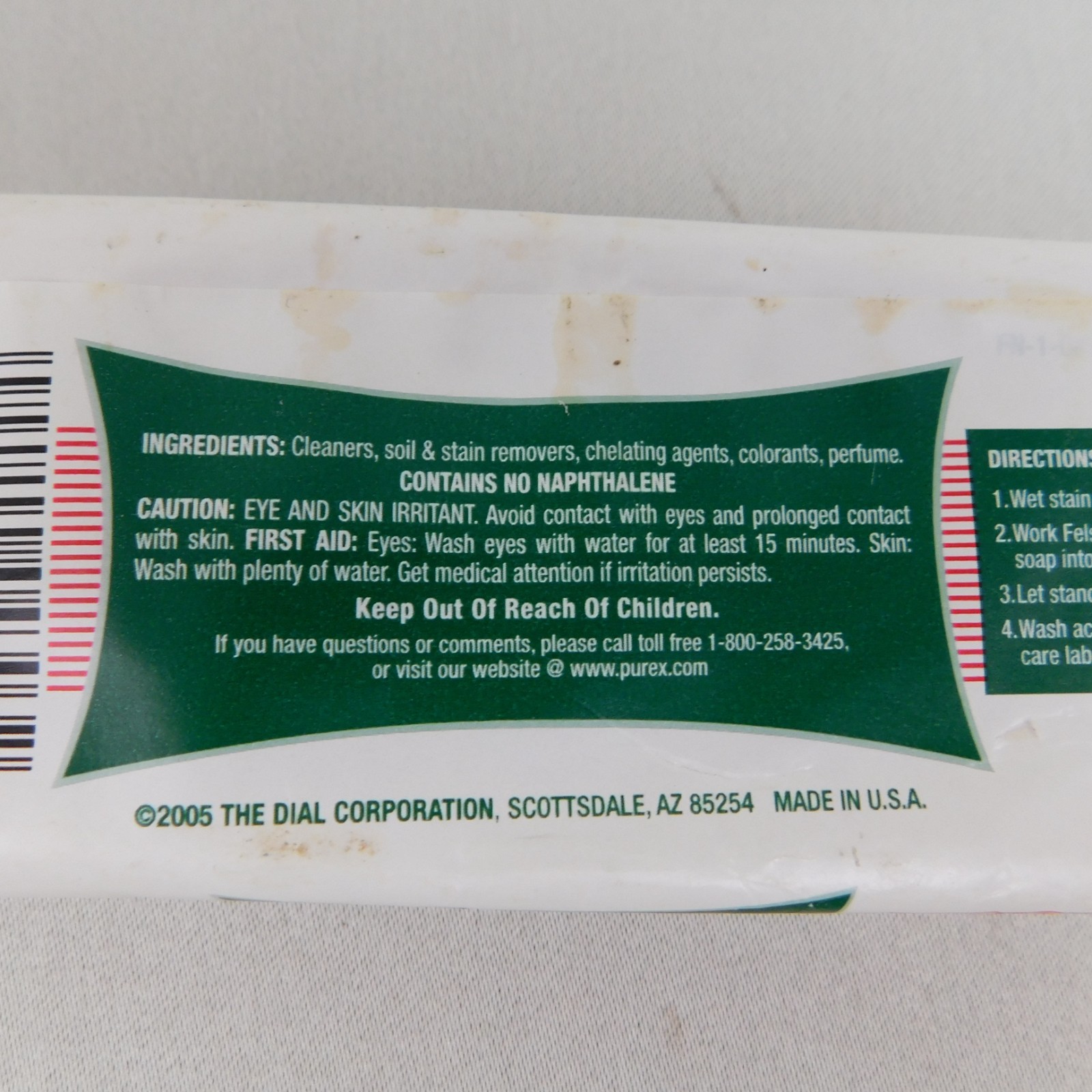 Fels-Naptha 5.5oz Heavy Duty Laundry Bar and Stain Remover #7792