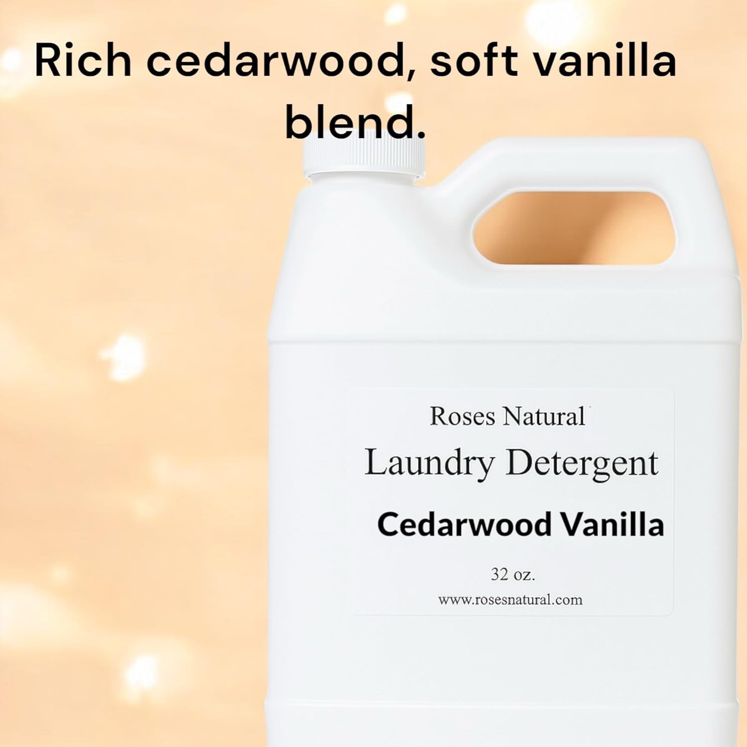 Cedarwood Vanilla Plant-Based Liquid Laundry Detergent, 32 Fl Oz, HE Compatible