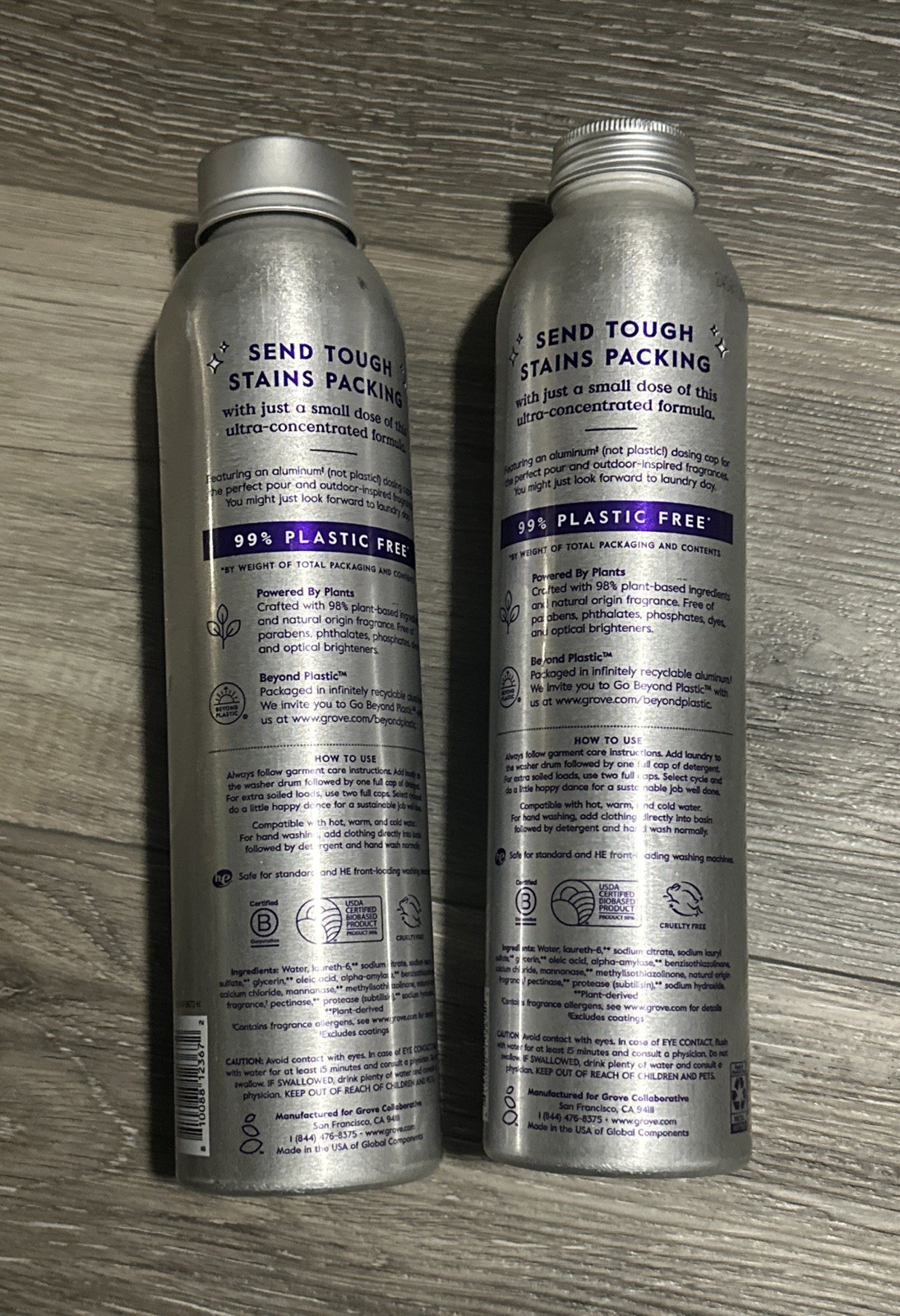 Lot 2x Grove Co Ultra-Concentrated Liquid Laundry Detergent 24 oz 32 Loads