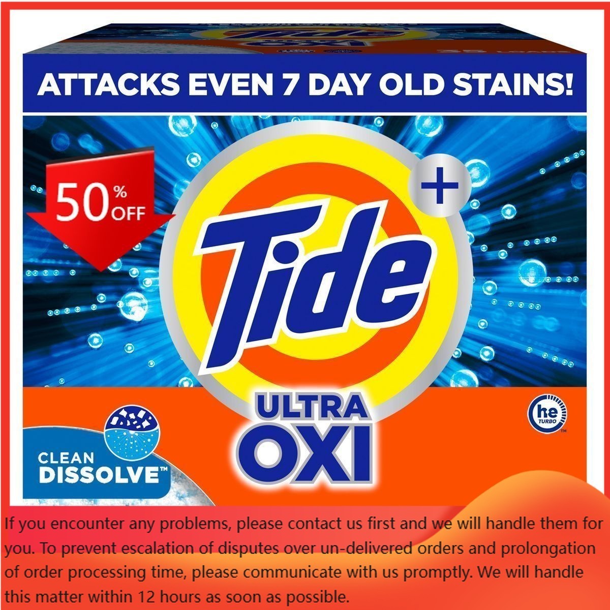Tide Oxi Powder Laundry Detergent – 73 Loads: Odor Control, Cold Water Detergent