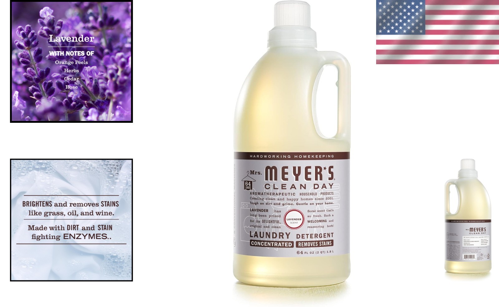 64 oz MRS. MEYER’S Clean Day Lavender Laundry Detergent – Eco-Friendly Formula