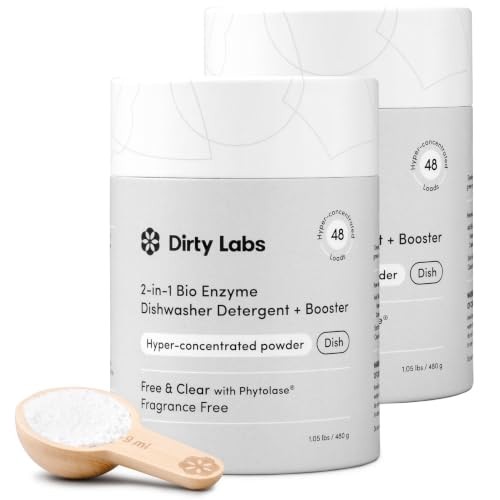 Dirty Labs Dishwasher Detergent 96 Loads Ultra Clean Scent Free Powder