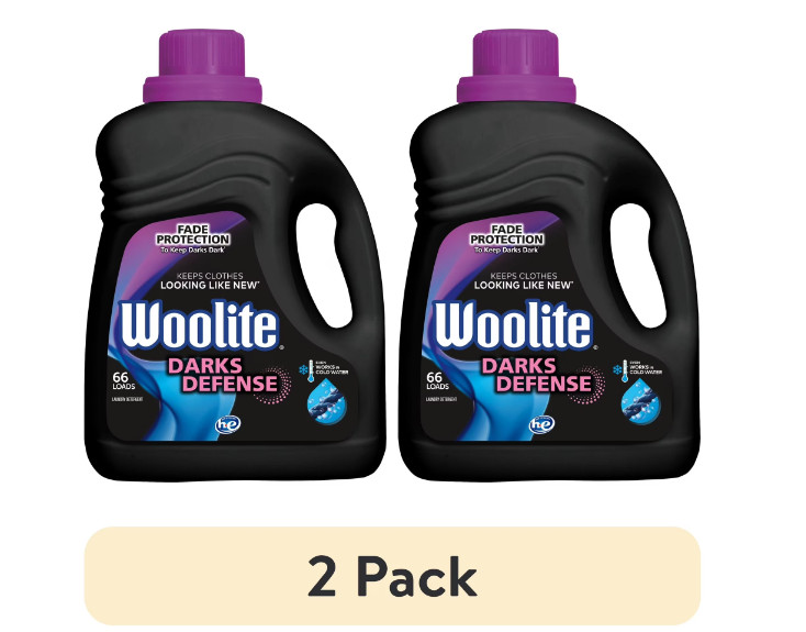 (2 pack) Woolite Darks Defense Liquid Laundry Detergent – Protects Dark Clothes