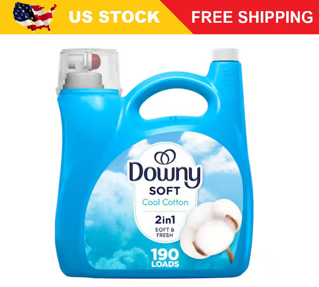 Downy Ultra Cool Cotton Scent Liquid Fabric Softener, 190-Loads, 140 fl. oz.