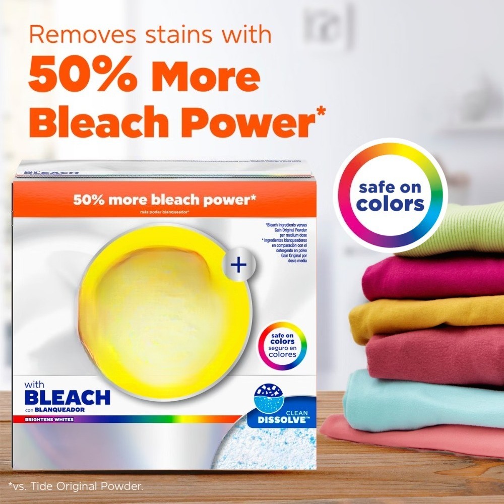 Bleach HE Deep Cleaning Concentrated Laundry Detergent Powder 89 Loads – 129oz