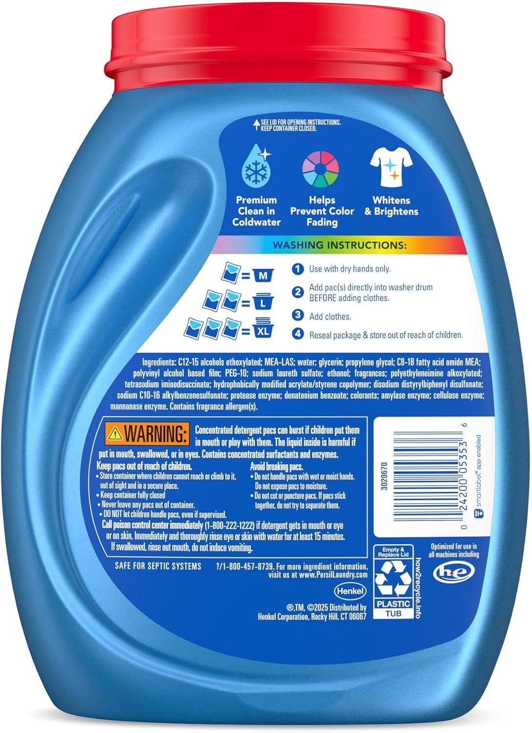 Persil Ultra Pacs Original Everyday Clean Laundry 100 Count (Pack of 1)