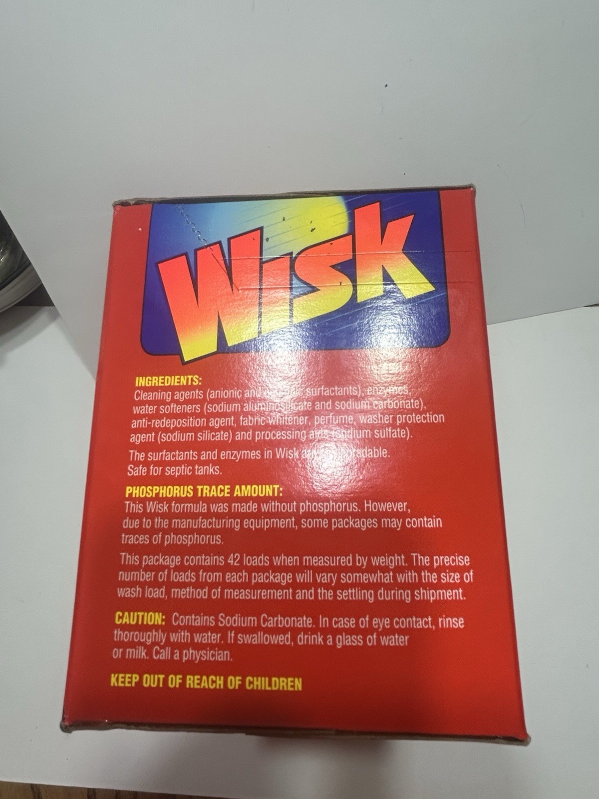 Wisk Laundry Detergent Washing Powder NOS Vintage 1997 Sealed 90s Movie Prop