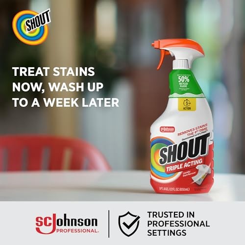 Shout Laundry Stain Remover Spray, 22 fl oz Bottles, 8 Pack