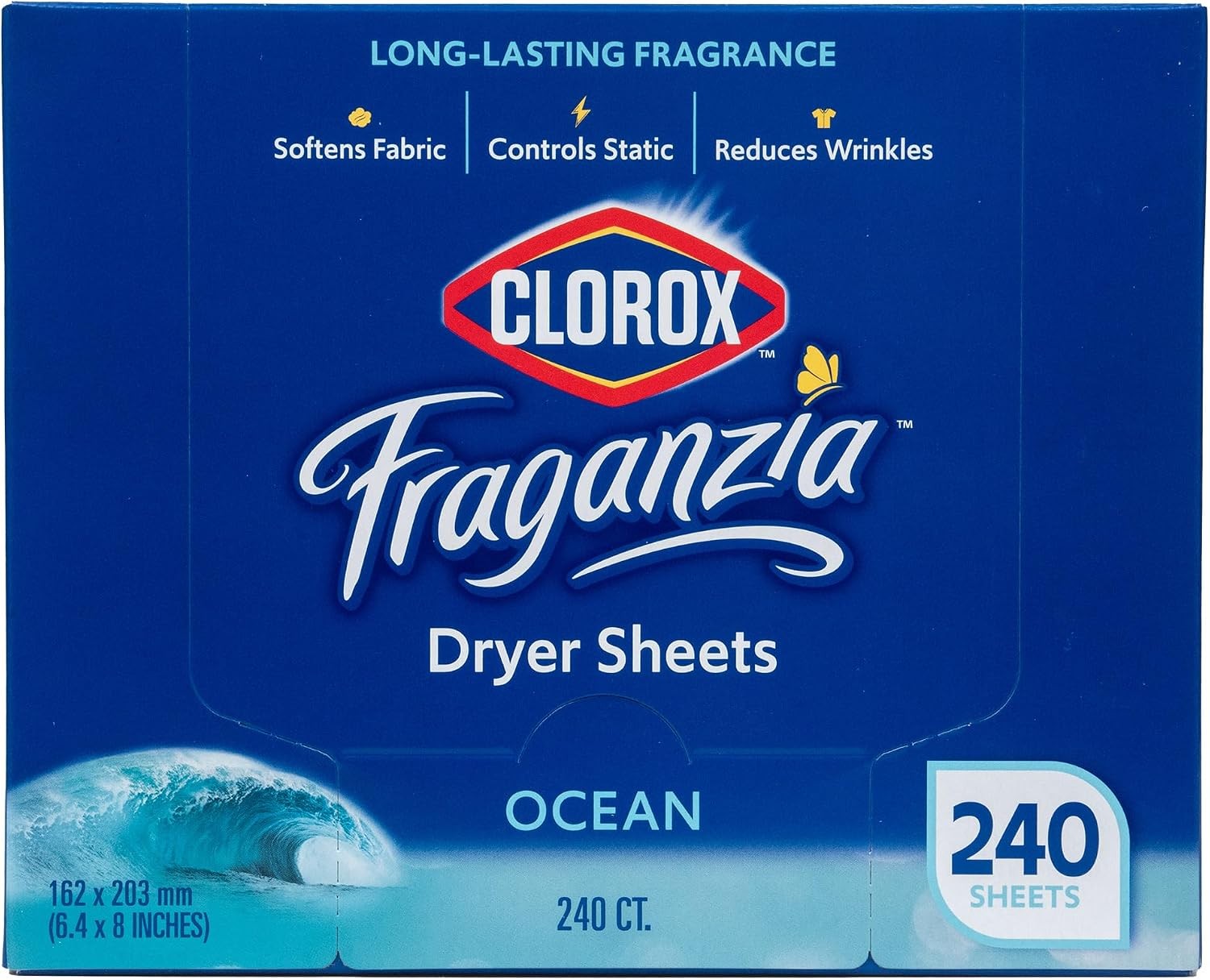 Fraganzia Lavender Eucalyptus Dryer Sheets 80 Count Static Reduction Softener