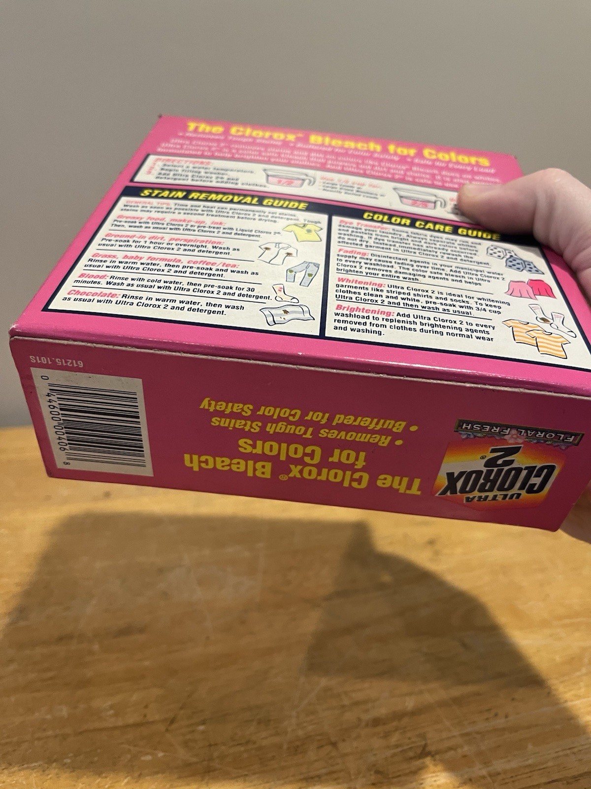 Vtg Ultra Clorox 2 Non Bleach 30.3 oz (85%)1998 Color Safe Floral Whitens