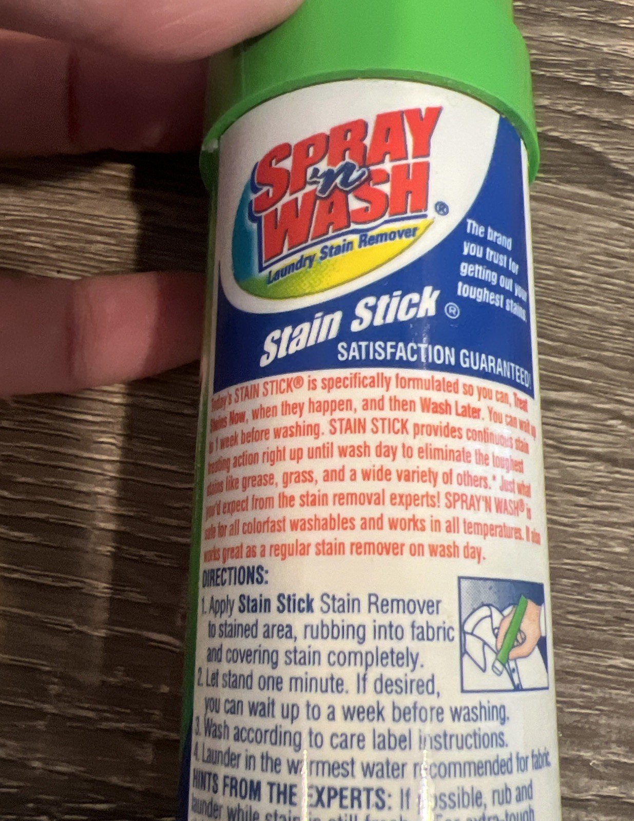 SPRAY ‘N WASH LAUNDRY STAIN REMOVER STAIN STICK 4.4 OZ 80% FULL