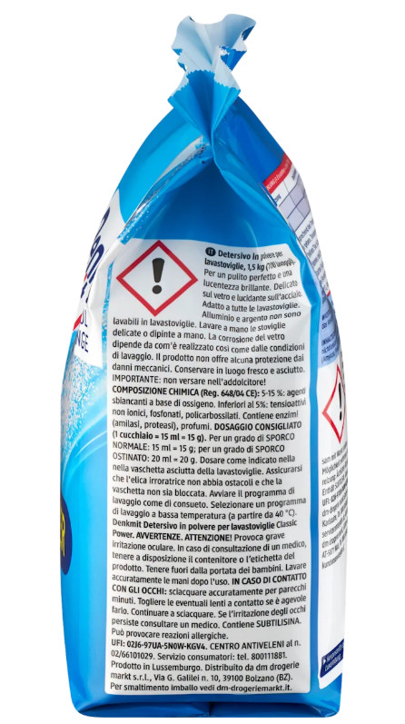 6 x 1.5 Kg Denkmit Dishwashing Liquid Powder Classic