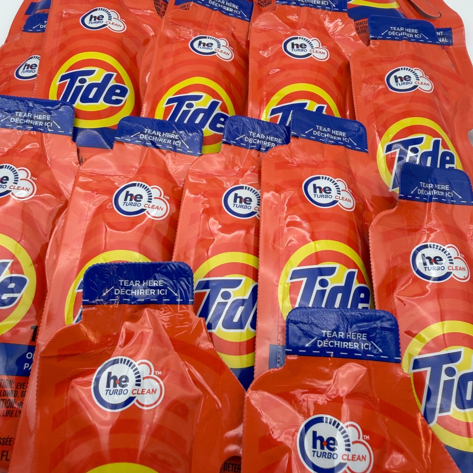 15 Tide Original Scent HE Liquid Laundry Detergent Single Load Travel Packets