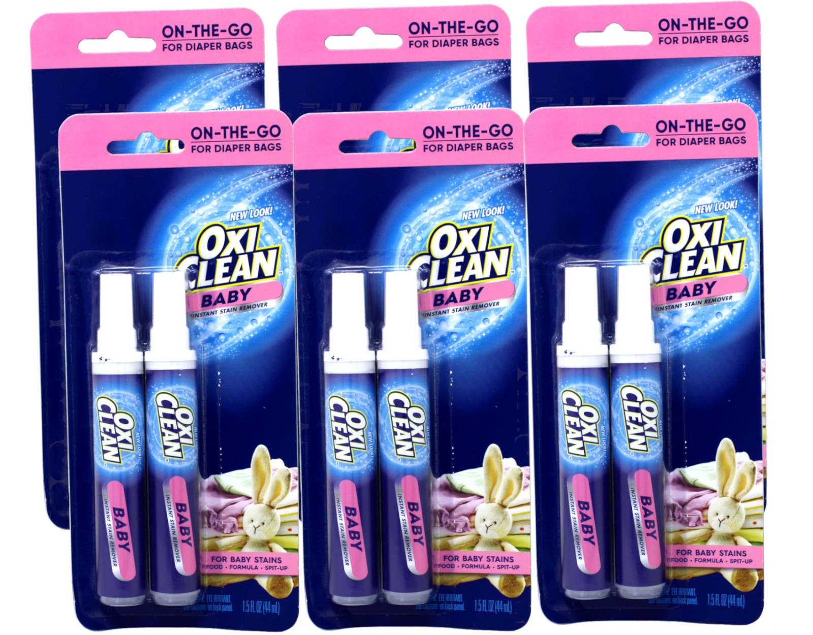 OxiClean On the Go Baby Stain Remover Pen, 22 mL, 2 Count – 6 Pack