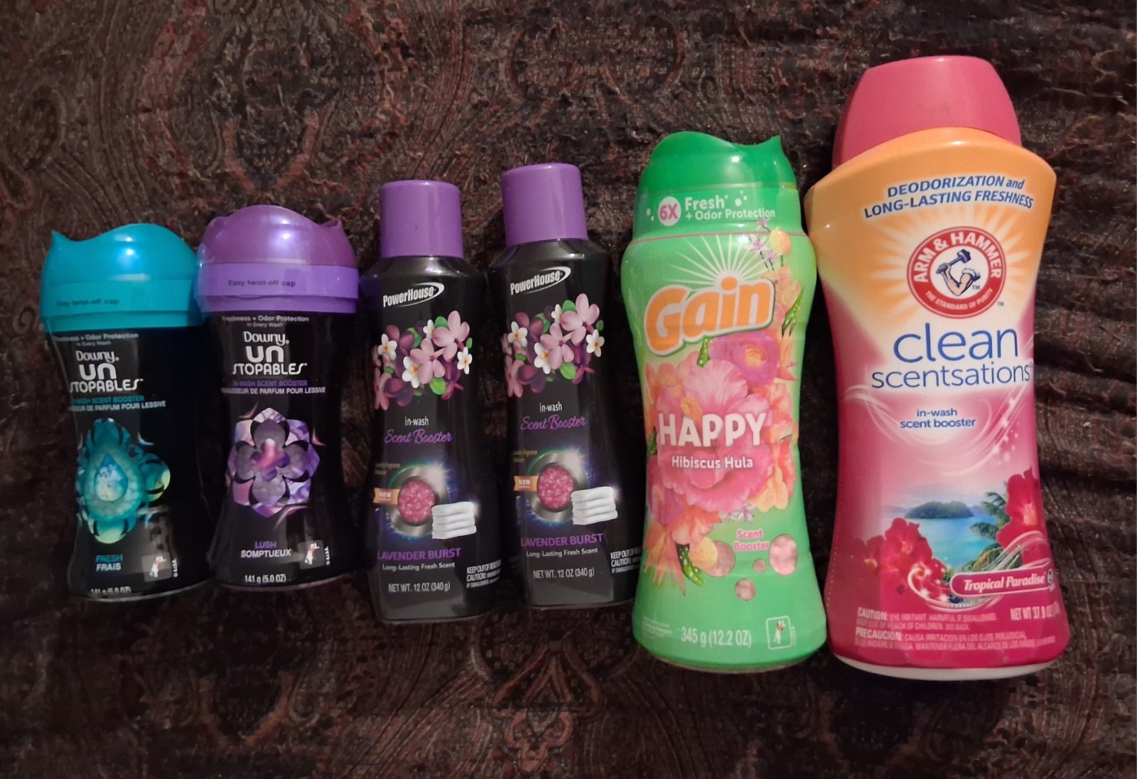 37.80Z ARM & HAMMER, Gain 12.2 Oz, Unstoppable 5.0 Oz, Power House Laundry Scent