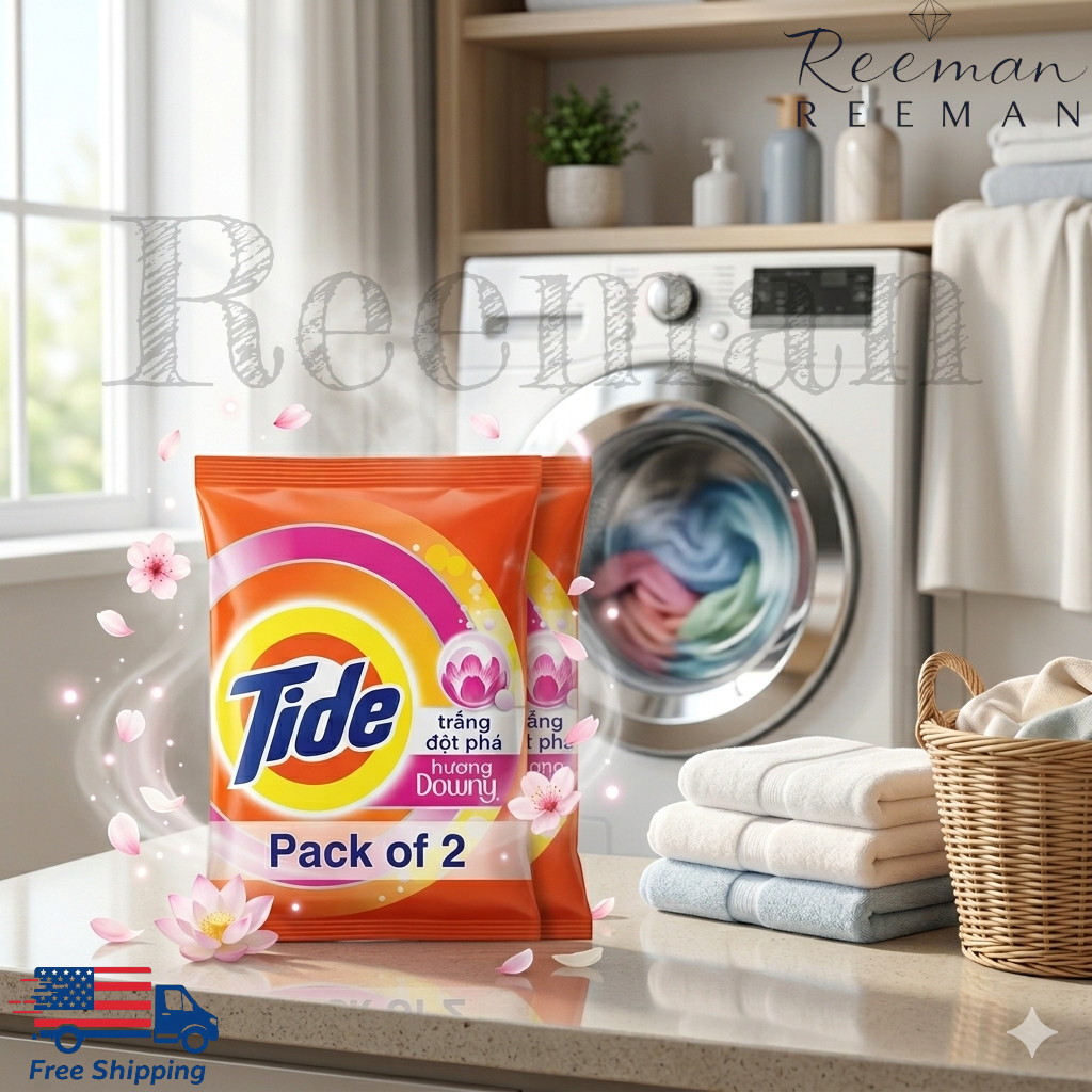 Tide Powder with Downy Laundry Detergent Powder 690 g/ 24.3 oz (2 Packs)